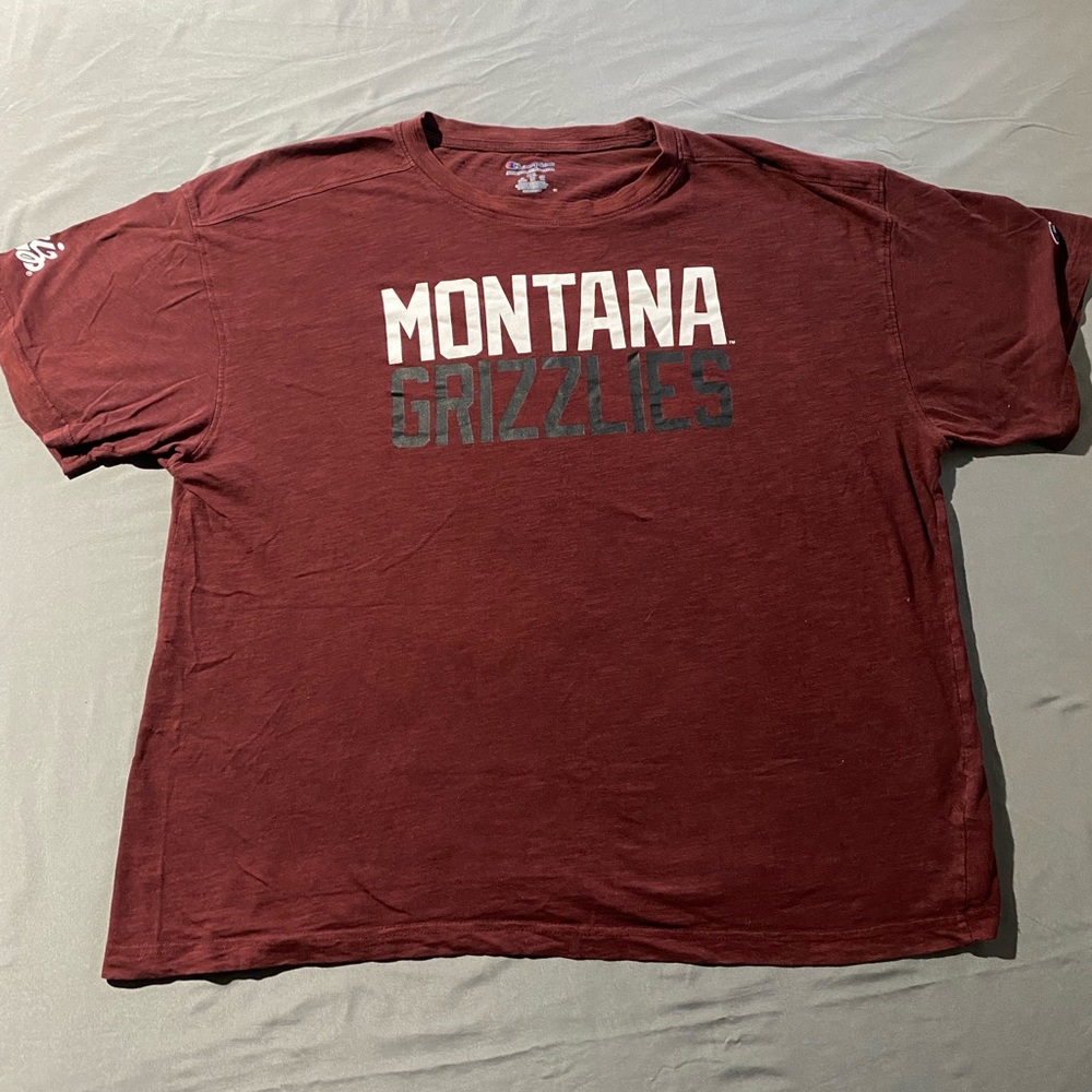 Champion Burgundy Montana Grizzlies Tee